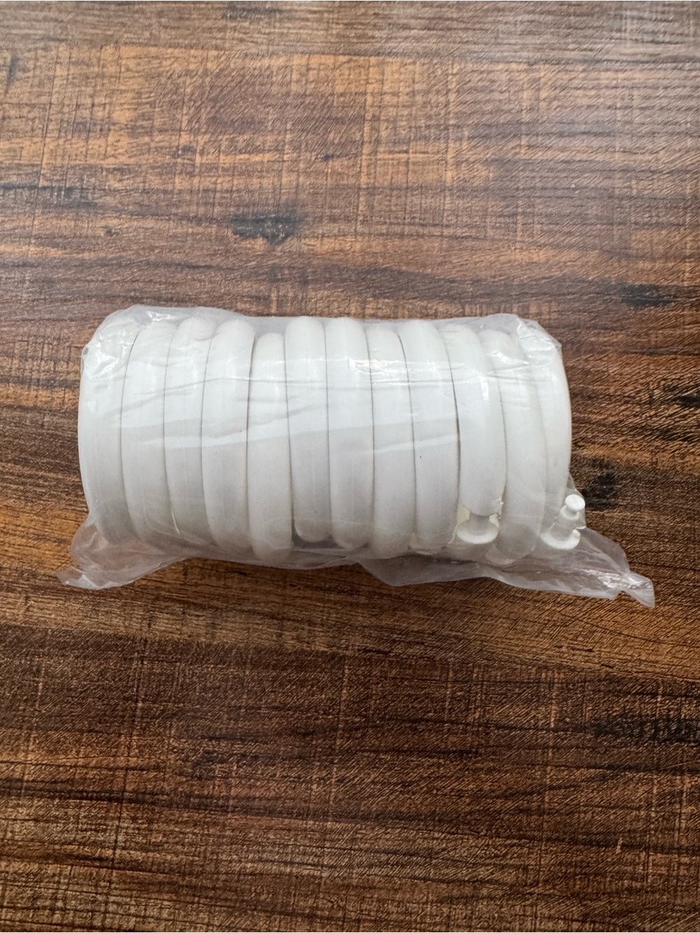 White Plastic Shower Curtain Rings Hooks Set Of 12 New